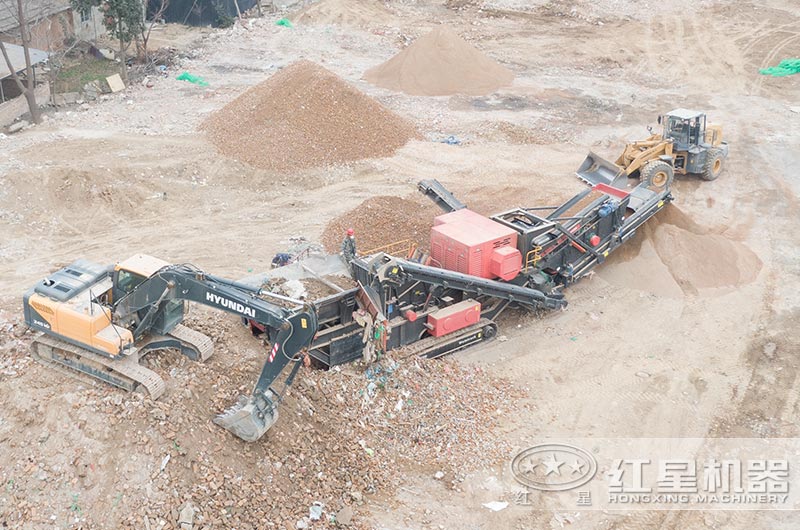 四川建筑垃圾移動(dòng)制砂現(xiàn)場(chǎng)