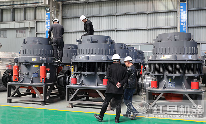 多家對比后二次到廠，選擇兩臺圓錐破