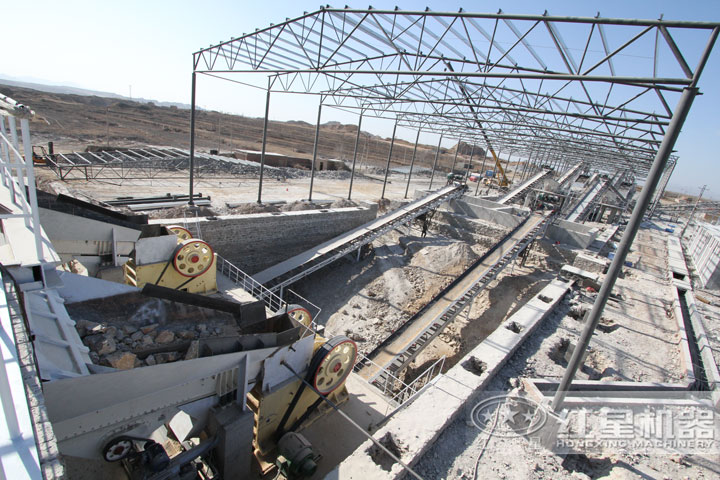 紅星用戶石料破碎生產(chǎn)現(xiàn)場(chǎng)，可就近安排參觀現(xiàn)場(chǎng)